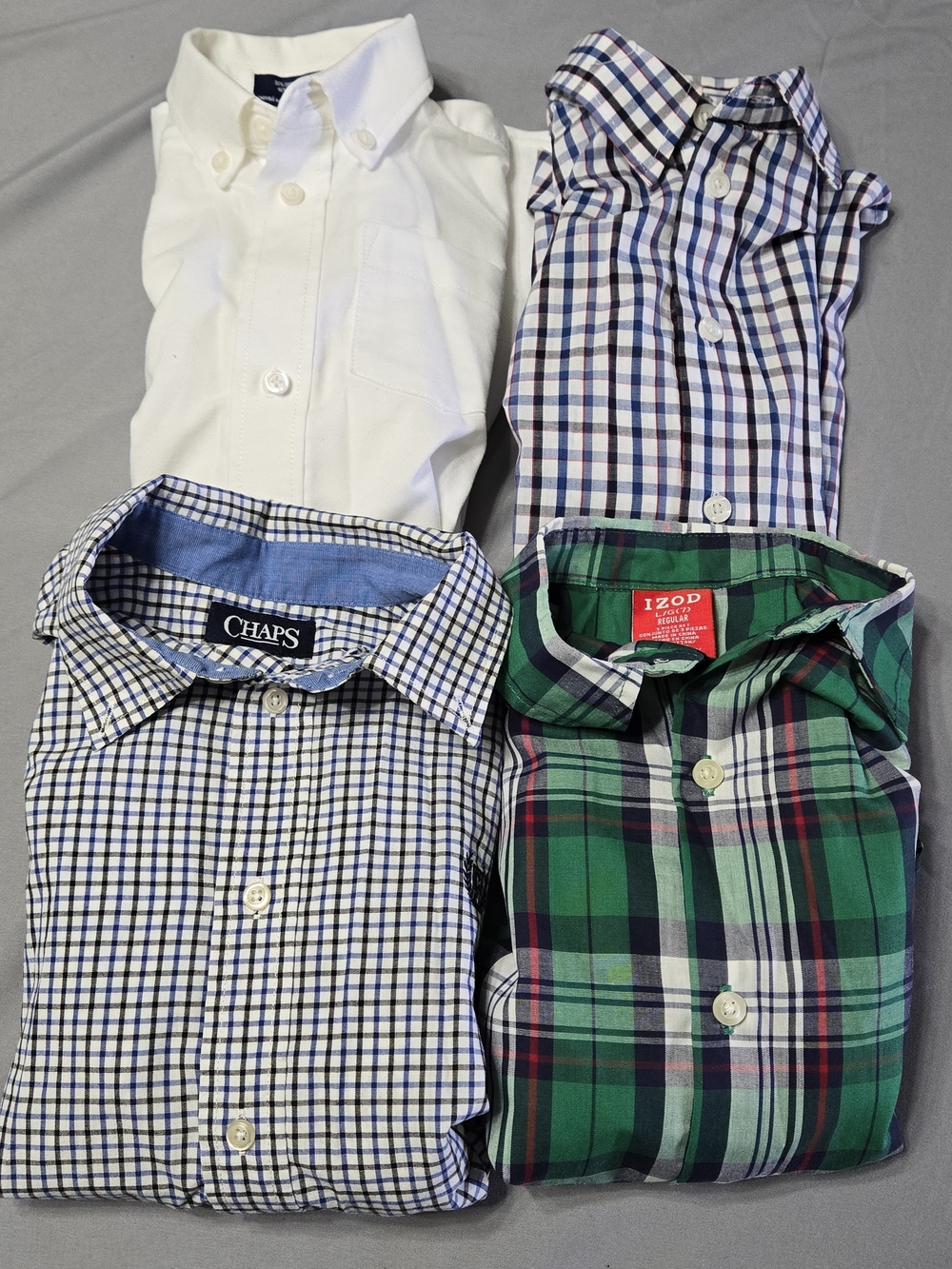 Boys Sz 7  Plaid Button-Down Shirts Lot